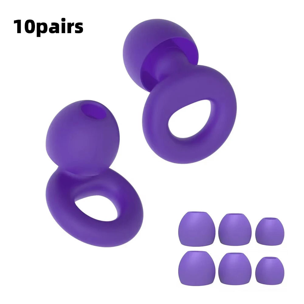 Silicone Earplugs for Swimming Sleep Noise Cancel Noise Reduction-Soundproof Reduce Disturbances -Quality loop Earplugs